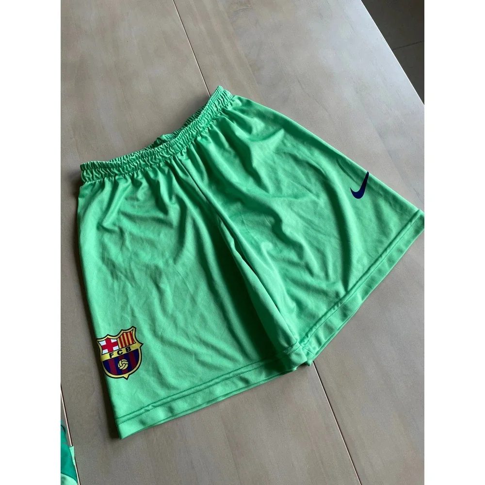 Nike FC Barcelona 2021 2022 Ter Stegen #1 Goalkeeper Jersey Shorts Set Youth 12A